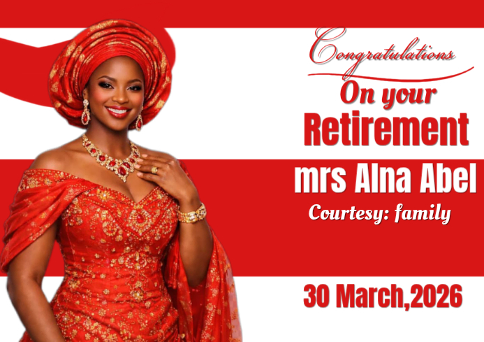 Red Retirement Celebration A4 Template | PosterMyWall