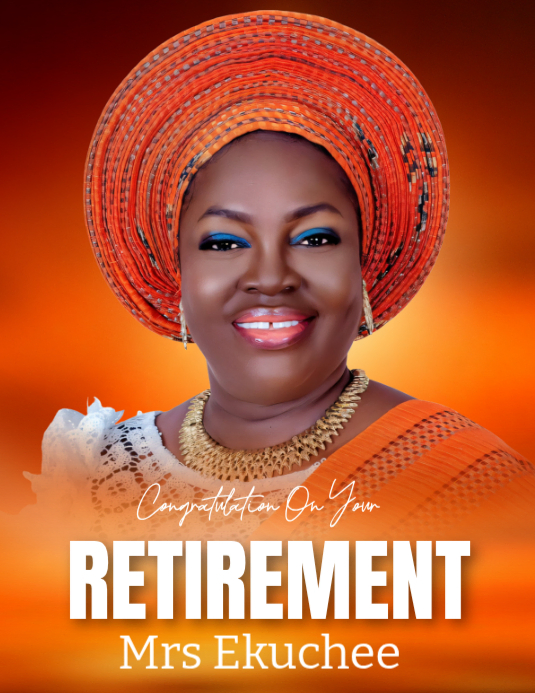 Red Professional Retirement Celebration Flyer Template | PosterMyWall