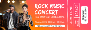 Red Professional Rock Music Twitter Banner template