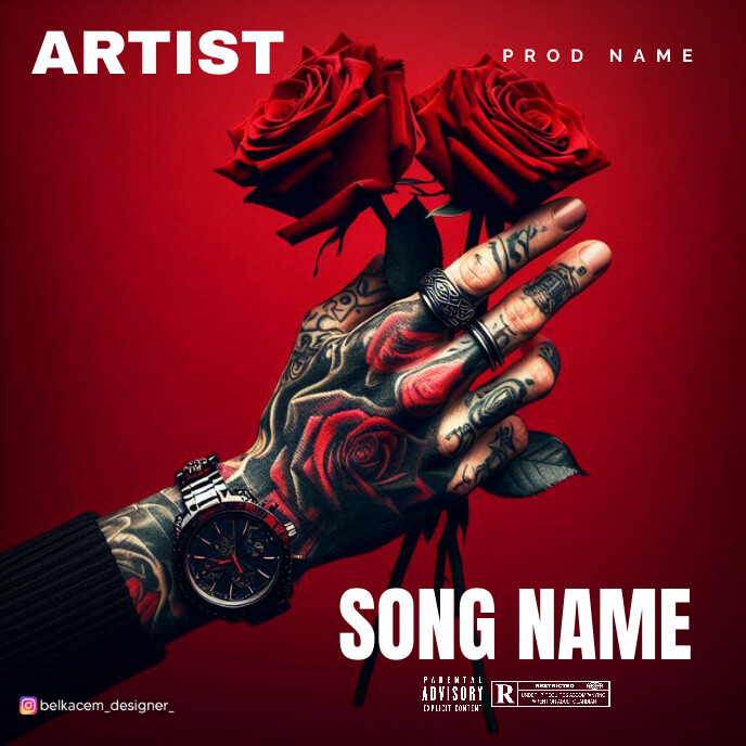 Copy of Red Professional Roses Album Cover | PosterMyWall