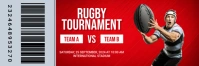 Red Professional Rugby Tournament Twitter Ban template