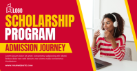 Red Professional Scholarship  Facebook Shared Image template