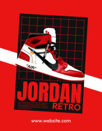 Red Professional Shoe Ads Flyer (us Letter) Volante (Carta US) template