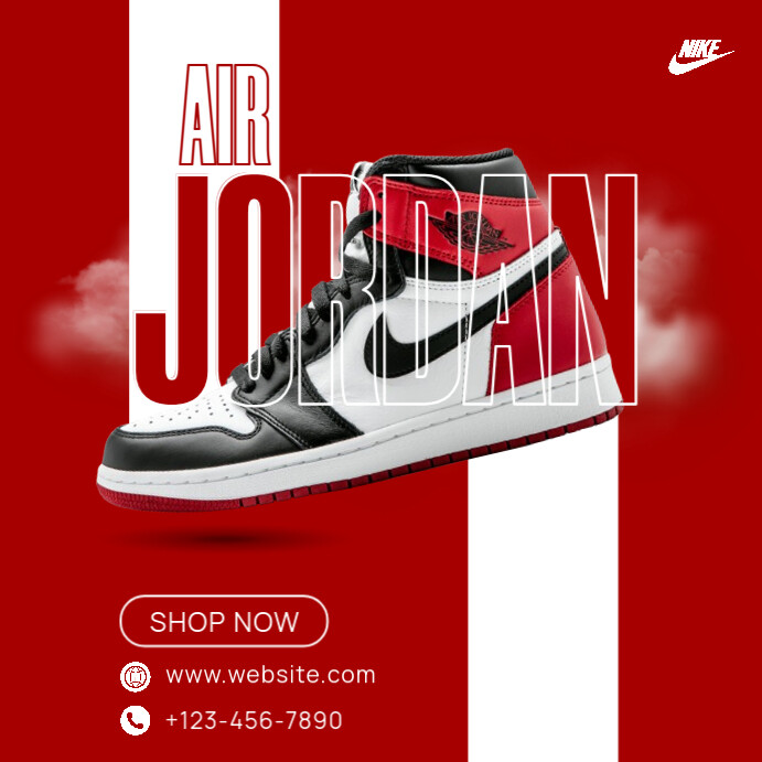 Red Professional Shoe Sale Ads Instagram Post template