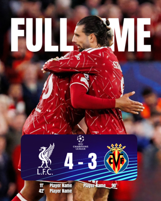 Soccer Match Result Template | PosterMyWall