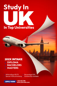 Red Professional Study In Uk Pinterest Graphic template