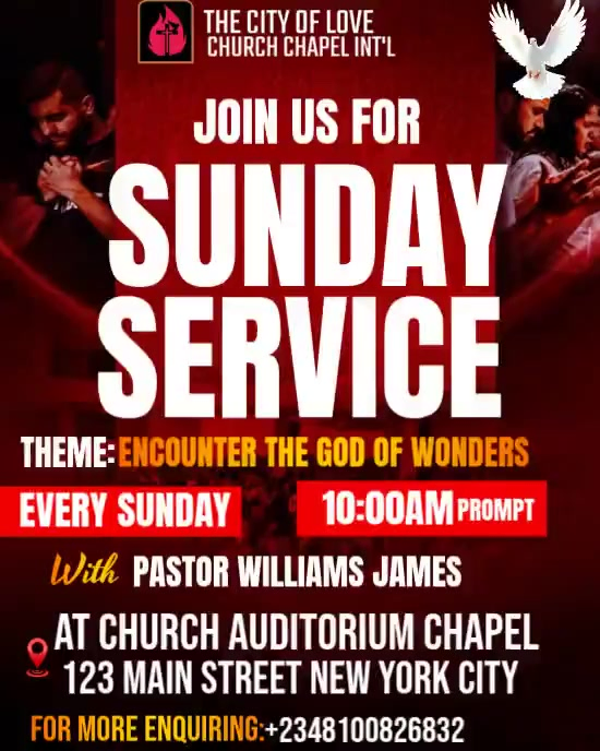 Sunday Church Service Template | PosterMyWall