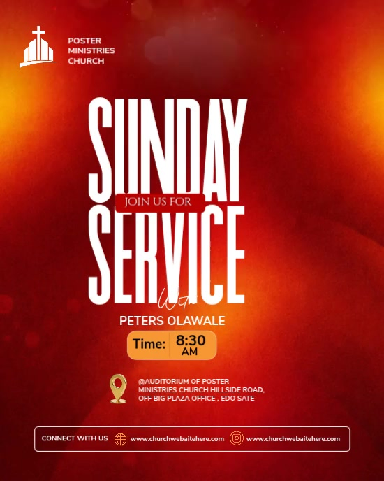 Sunday Church Service Template | PosterMyWall
