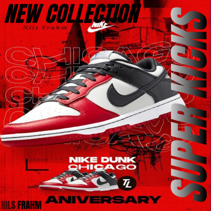 Red Professional Superkicks  Instagram Post template