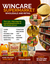 红色 Supermarket Grocery Promotion Flyer Template