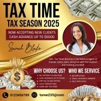 Red Professional Tax Time Tax Season Flyers Instagram Post Instagram-opslag template