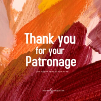 Red Professional Thank You For Your Patronage  Instagram Post template