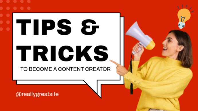 Copy of Red Professional Tips & Tricks Youtube Thumbnail | PosterMyWall