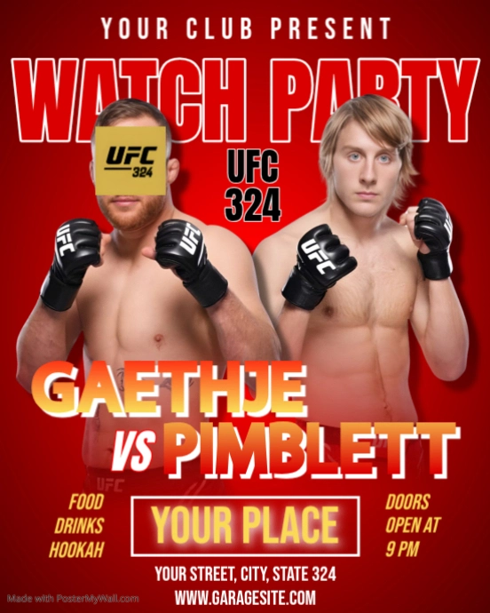 Red Professional Ufc 324 Watch Party Gaethje Vs Pimblett Instagram ...