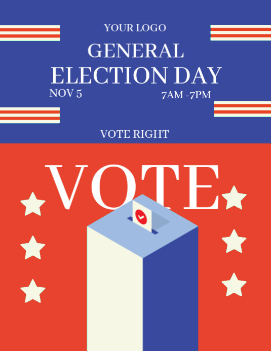 Red Professional Us Election Flyer (us Letter) Template PosterMyWall