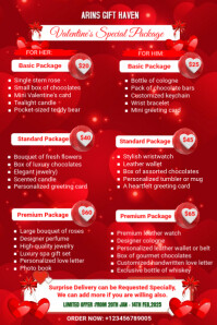 Valentine's Gift Packages Template | PosterMyWall
