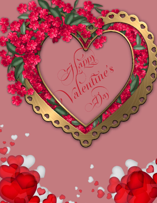 Red Professional Valentine Day Flyer (us Letter) Template | PosterMyWall