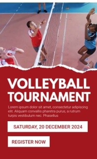 Red Professional Volleyball Championship  Us Legal Legale USA template
