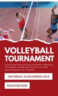 Red Professional Volleyball Championship  Us Legal template