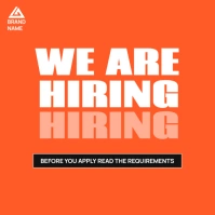 Red Professional We Are Hiring Instagram Post Instagram-opslag template