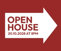 Red Professional We Are Open Sign Post Medium Rectangle template