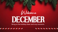 Red Professional Welcome Dec Digital Display (16:9) template