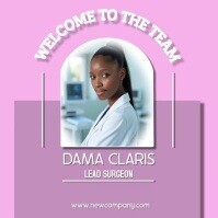 Red Professional Welcome To The Team Flyer Instagram Post template