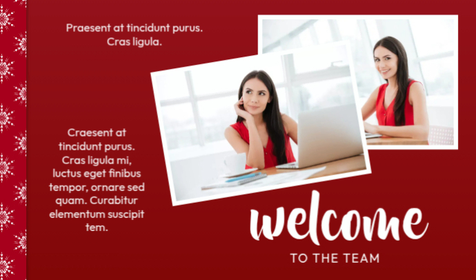 Red Professional Welcome To The Team Poster Tag Template | PosterMyWall