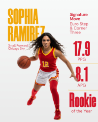Red Women's Basketball League Instagram Portrait Template - Page 4