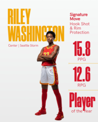 Red Women's Basketball League Instagram Portrait Template - Page 6