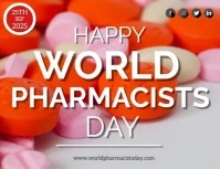 Red Professional World Pharmacists Day Poster Flyer (us Letter) template