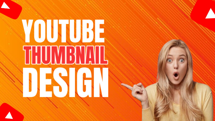 Red Professional Youtube Thumbnail Digital Display (16:9) template