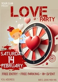 RED Professionale Love Party A4 template