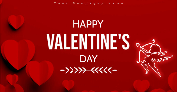 Red Professionnel Valentine's Day Couverture D'événement Facebook template