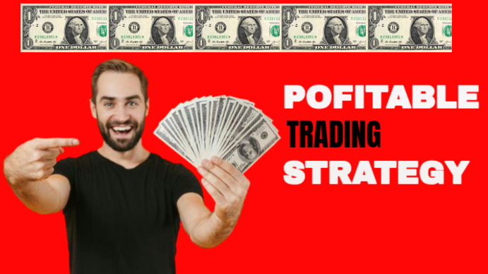 Red Profitable Trading Strategy YouTube Thumbnail Template | PosterMyWall