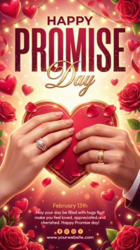 Red Promise Day Instagram Story template
