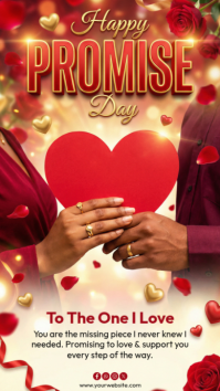 Red Promise Day Instagram Story template