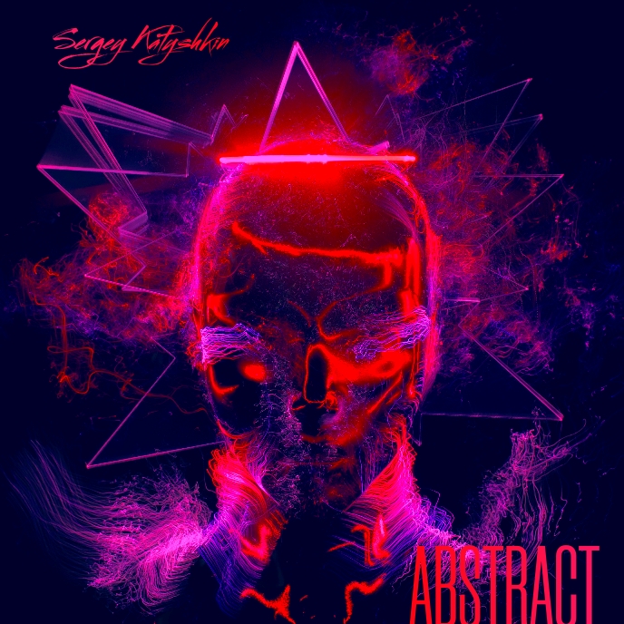 Red Purple Abstract Face Light CD Cover Music Template | PosterMyWall