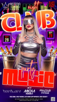 Red Purple Club Party Event Night Design Template Instagram Story