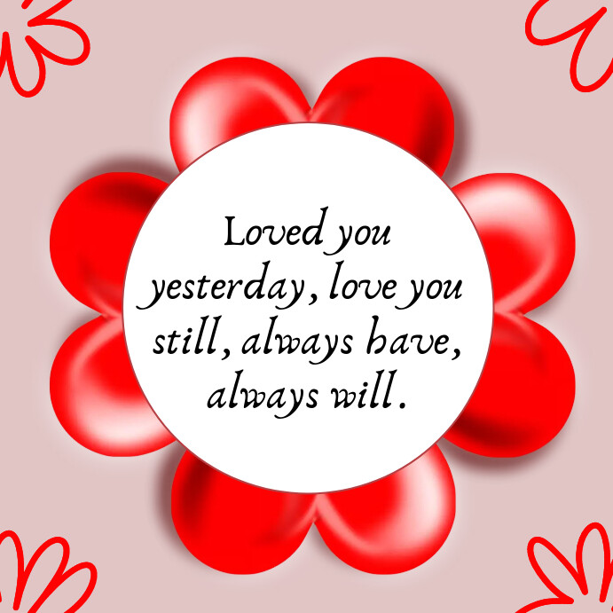 Red quote love template PosterMyWall