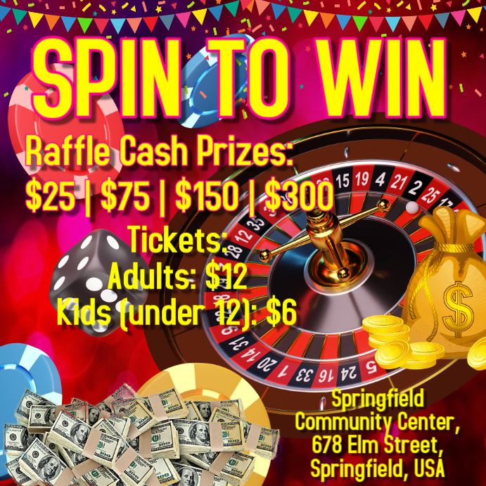 Red Raffle Event Instagram Ad Template | PosterMyWall