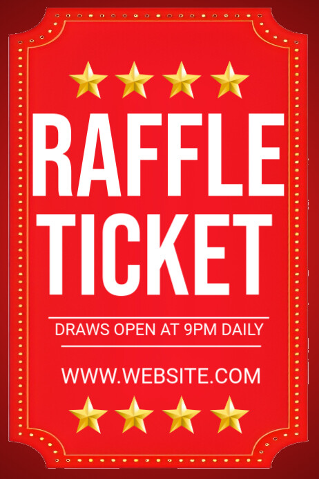 Red Raffle Ticket Poster Template | PosterMyWall