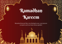 Red Ramadan A5 template