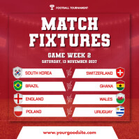 Match Fixture Format FOOTBALL MATCH FIXTURE Template | PosterMyWall