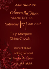wedding card template | PosterMyWall