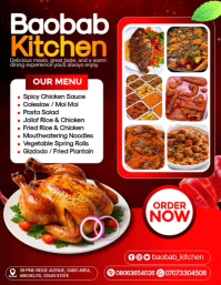 Red Restaurant Menu Flyer Video template