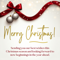 Wit Christmas Greetings Instagram Post Template