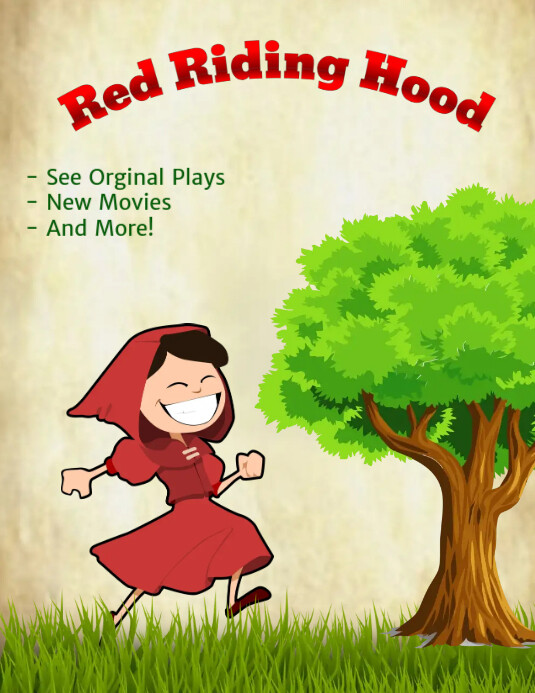 Red Riding hood Flyer (US Letter) template