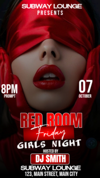red room ladies night party Instagram Story template
