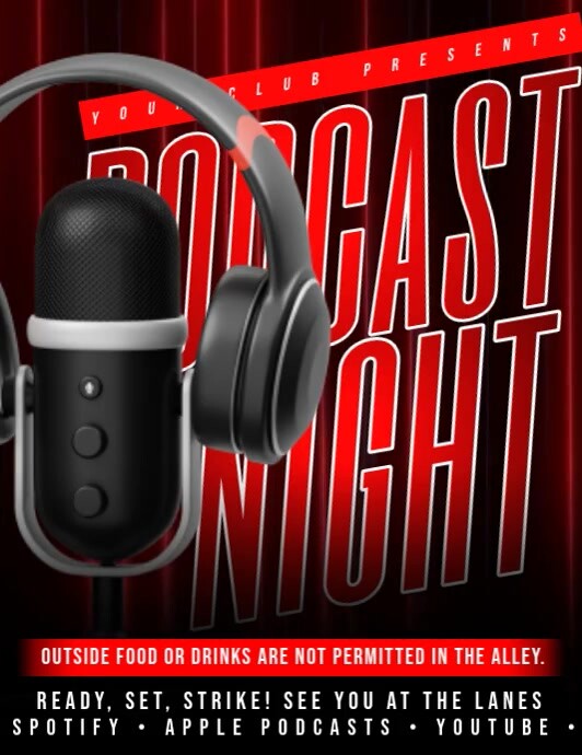 Plantilla de Red Room Realness: Podcast After Dark | PosterMyWall